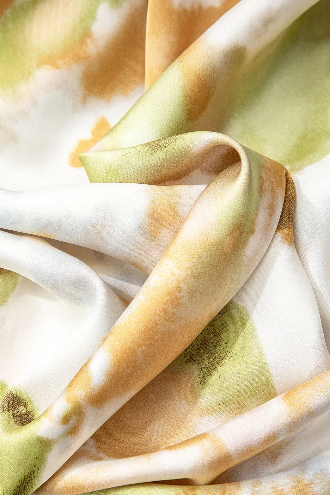 MICAS Skirts-Abstract Print Ruched Split Maxi Skirt Contrast Color