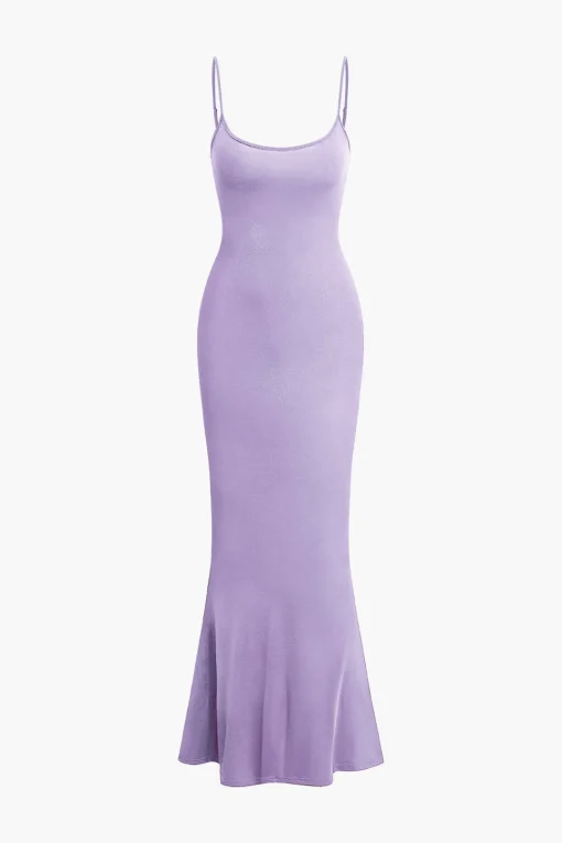 MICAS Maxi Dresses-Adjustable Strap Mermaid Maxi Slip Dress