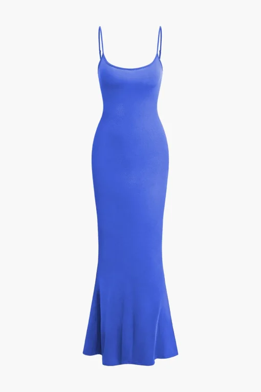 MICAS Maxi Dresses-Adjustable Strap Mermaid Maxi Slip Dress
