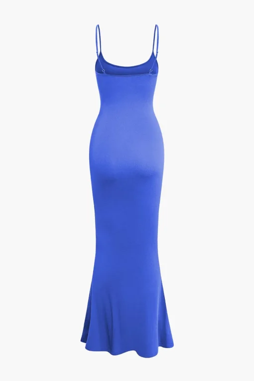MICAS Maxi Dresses-Adjustable Strap Mermaid Maxi Slip Dress