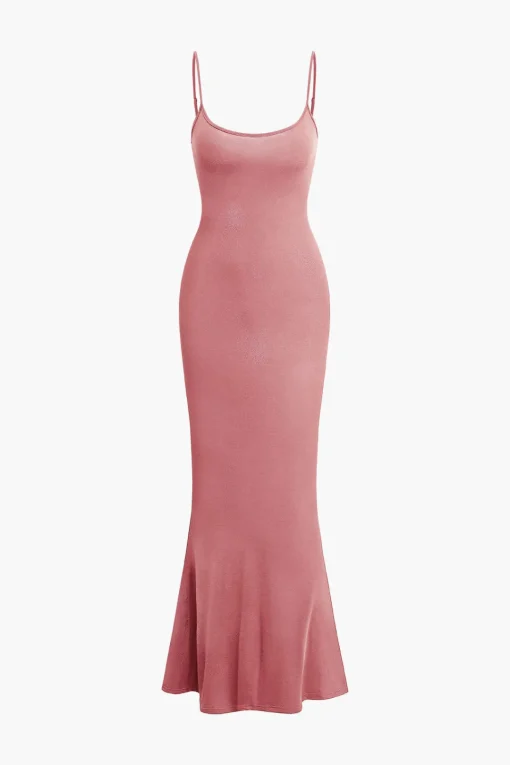 MICAS Maxi Dresses-Adjustable Strap Mermaid Maxi Slip Dress
