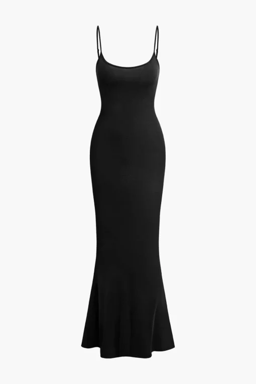 MICAS Maxi Dresses-Adjustable Strap Mermaid Maxi Slip Dress