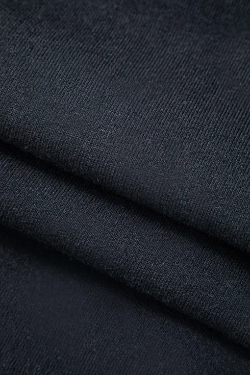 MICAS Knitwear|Knit Dresses-Asymmetrical Cut Out Long Sleeve Slit Knit Maxi Dress BLACK