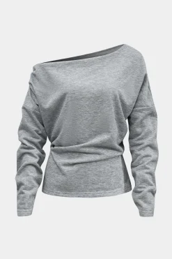 MICAS T-Shirts-Asymmetrical Long Sleeve T-Shirt