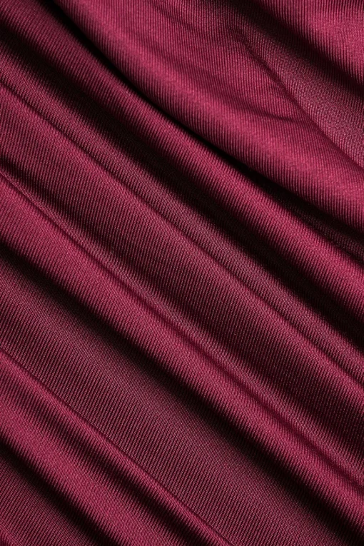 MICAS Long Sleeve Tops|Long Sleeves Tops-Asymmetrical Ruched Long-Sleeve Top BURGUNDY