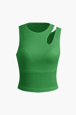 MICAS Tank Tops & Cami-Basic Cut Out Tank Top