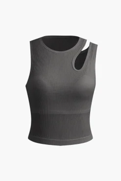 MICAS Tank Tops & Cami-Basic Cut Out Tank Top