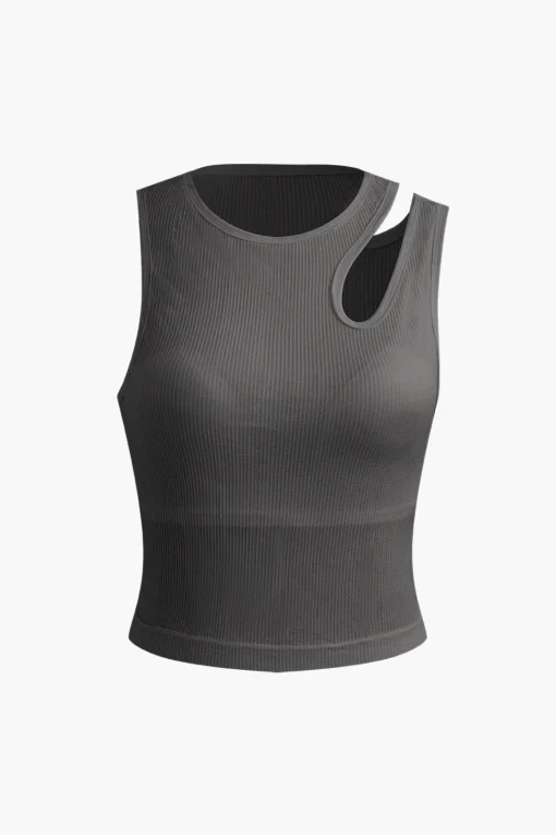 MICAS Tank Tops & Cami-Basic Cut Out Tank Top