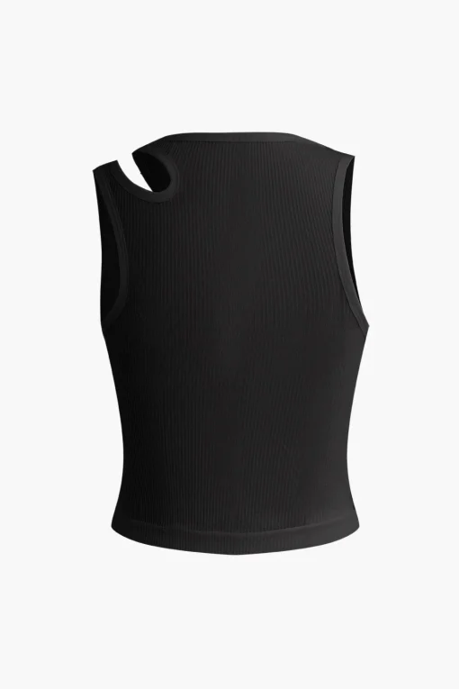 MICAS Tank Tops & Cami-Basic Cut Out Tank Top