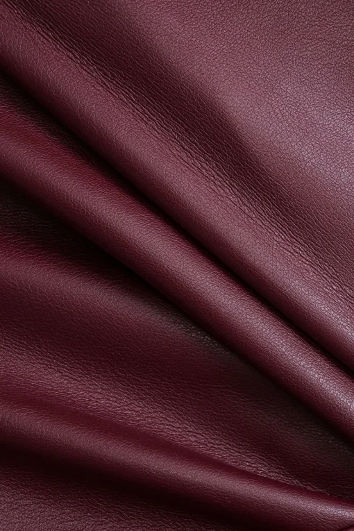 MICAS Tube Tops-Basic Faux Leather Tube Top BURGUNDY