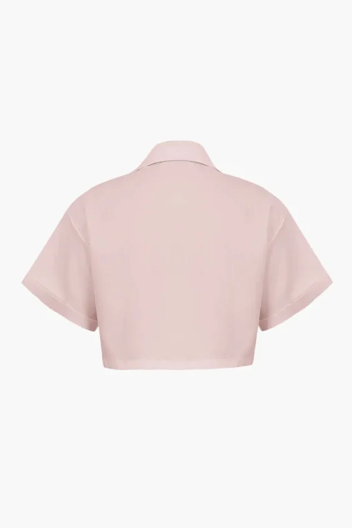 MICAS Blouses & Shirts-Basic Flap Pocket Twist Hem Shirt