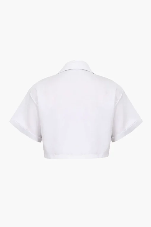 MICAS Blouses & Shirts-Basic Flap Pocket Twist Hem Shirt