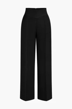 MICAS Pants-Basic High-Waisted Wide Leg Trousers