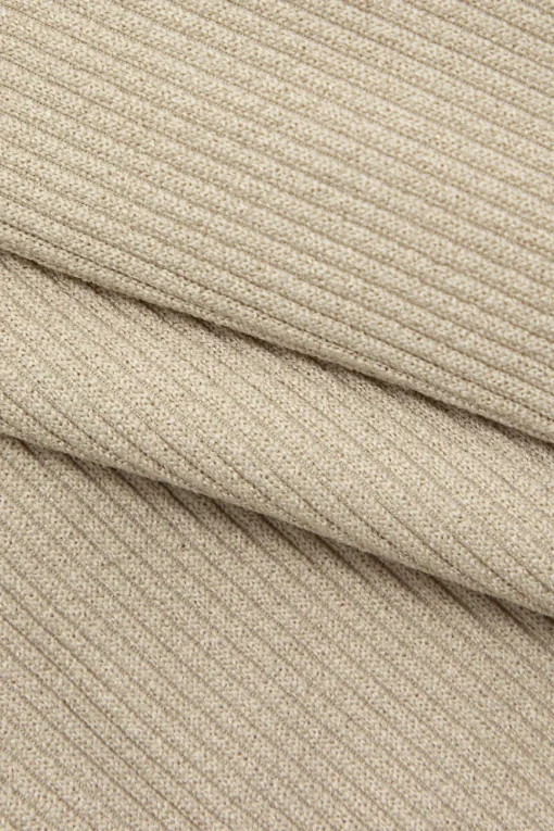 MICAS Tank Tops & Cami-Basic Rib Seam-detail Sleeveless Tank Top BEIGE