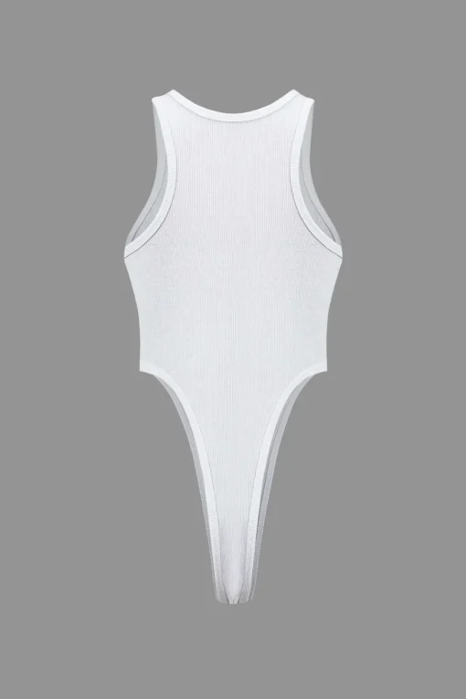 MICAS Bodysuits-Basic Solid Bodysuit WHITE