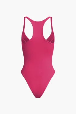 MICAS Bodysuits|Corset & Bustier Tops-Basic Solid Deep-V Neck Bustier Bodysuit