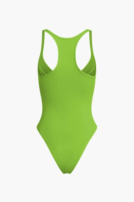 MICAS Bodysuits|Corset & Bustier Tops-Basic Solid Deep-V Neck Bustier Bodysuit