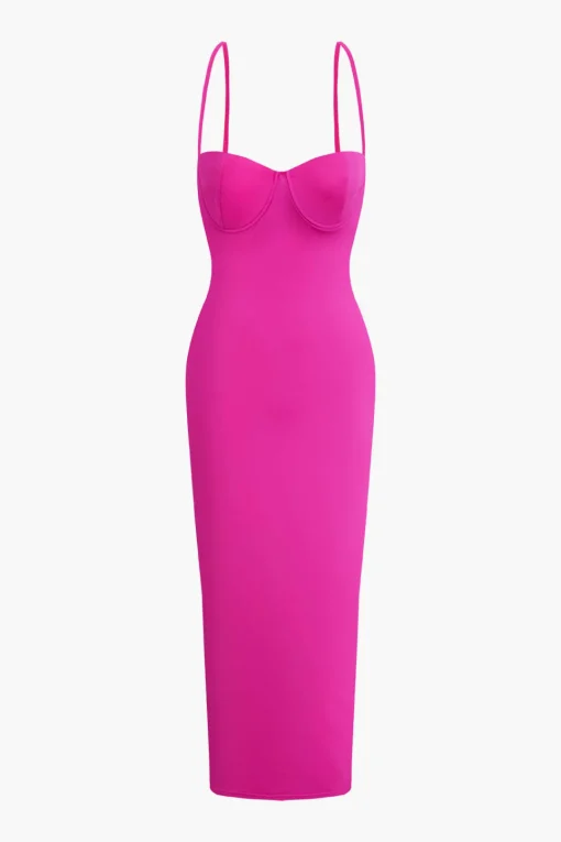MICAS Maxi Dresses-Basic Solid Slip Maxi Dress