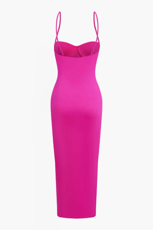 MICAS Maxi Dresses-Basic Solid Slip Maxi Dress