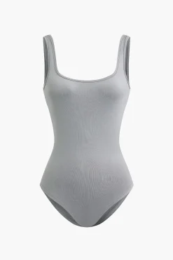 MICAS Bodysuits-Basic Solid Tank Bodysuit PEARL RIVER