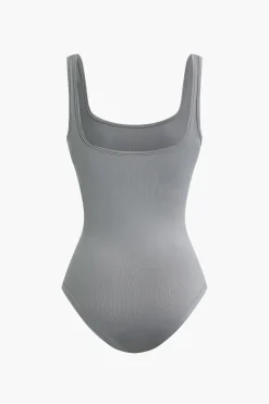 MICAS Bodysuits-Basic Solid Tank Bodysuit PEARL RIVER