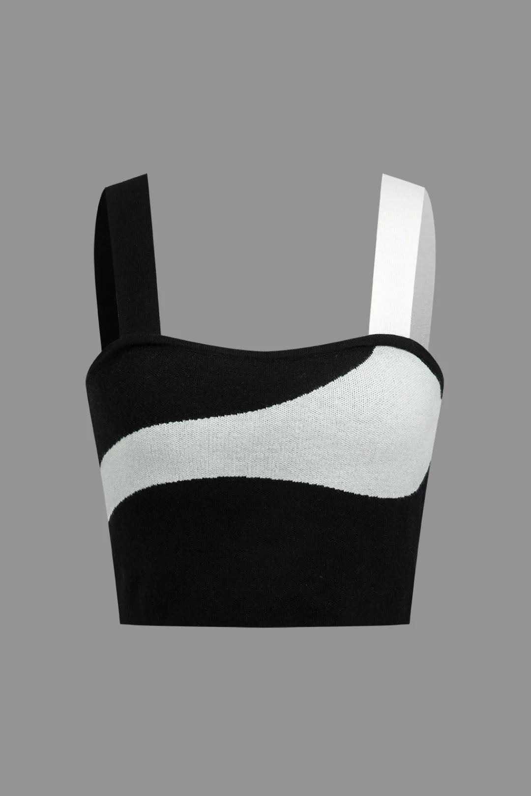 MICAS Knit Sets-Basic Zebra Print Knit Cami Top And Skirt Set Contrast Color