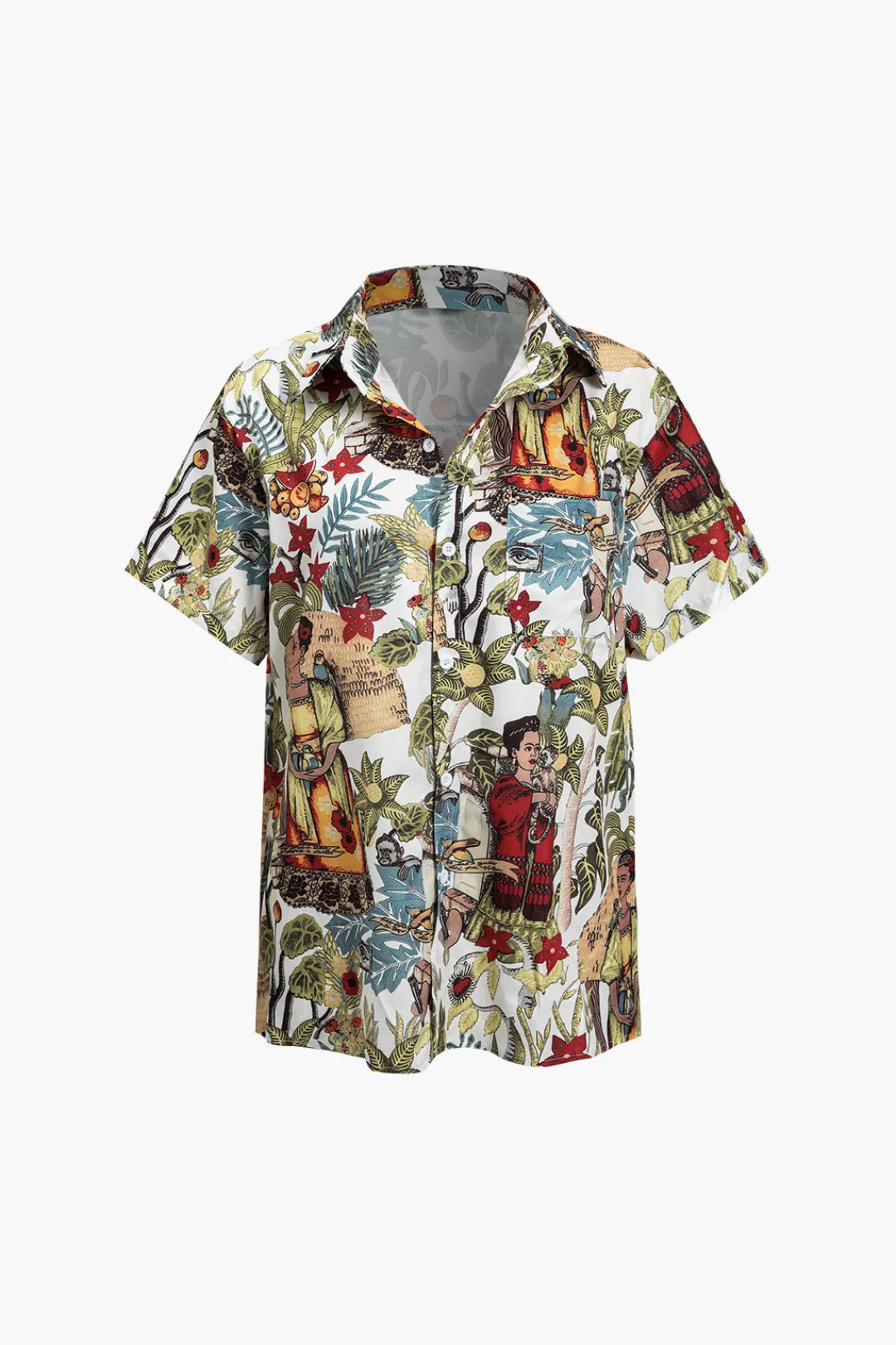 MICAS Blouses & Shirts-Boho Print Short-Sleeve Shirt MULTICOLOR