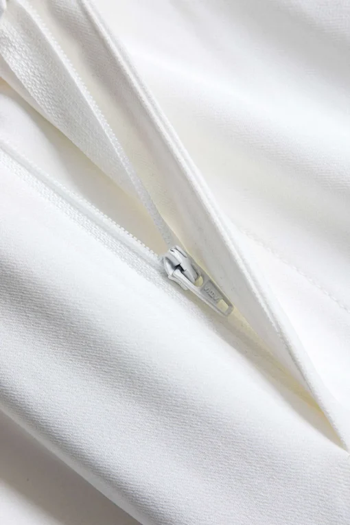 MICAS Pants-Button Flap Pocket Trousers WHITE