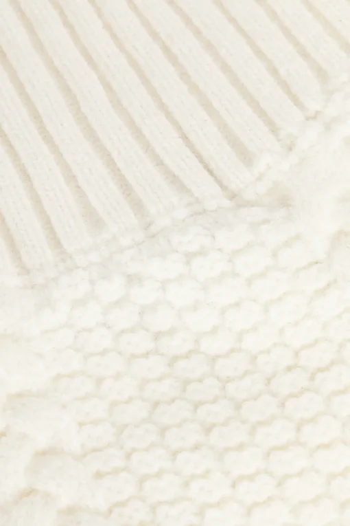 MICAS Skirts-Cable Knit Mini Skirt WHITE