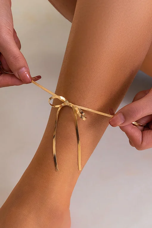 MICAS Accessories-Chain Anklet Bow Anklet