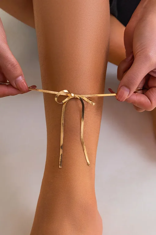 MICAS Accessories-Chain Anklet Bow Anklet