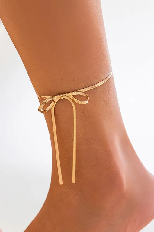 MICAS Accessories-Chain Anklet Bow Anklet