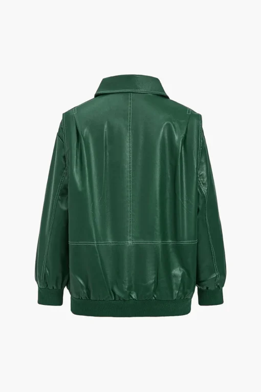 MICAS Outerwear|Outerwear-Collared Zipper Jacket