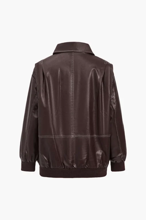 MICAS Outerwear|Outerwear-Collared Zipper Jacket