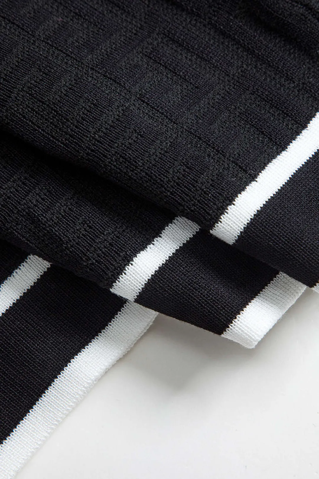 MICAS Knitwear|Knit Sets-Color Block Button Cami Top And Shorts And Sweater Cardigan Set BLACK