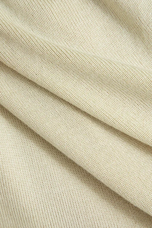 MICAS Long Sleeve Dresses|Knitwear-Contrast Knit Bowknot Back Pleated Mini Dress