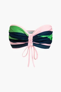 MICAS Skirt Sets|Vacation Sets-Contrast Ruched Slit Skirt Set MULTICOLOR