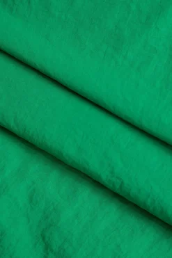 MICAS Pants-Contrast Side Stripe Pocket Elastic Waist Pants GREEN