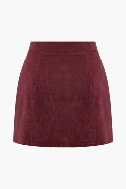 MICAS Skirts-Corduroy Button Skirt