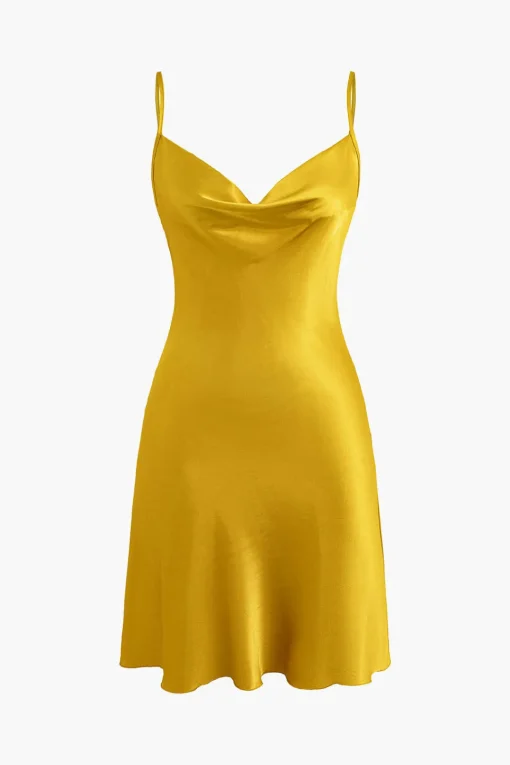MICAS Lingerie & Sleepwear-Cowl Neck Slip Dress Lingerie