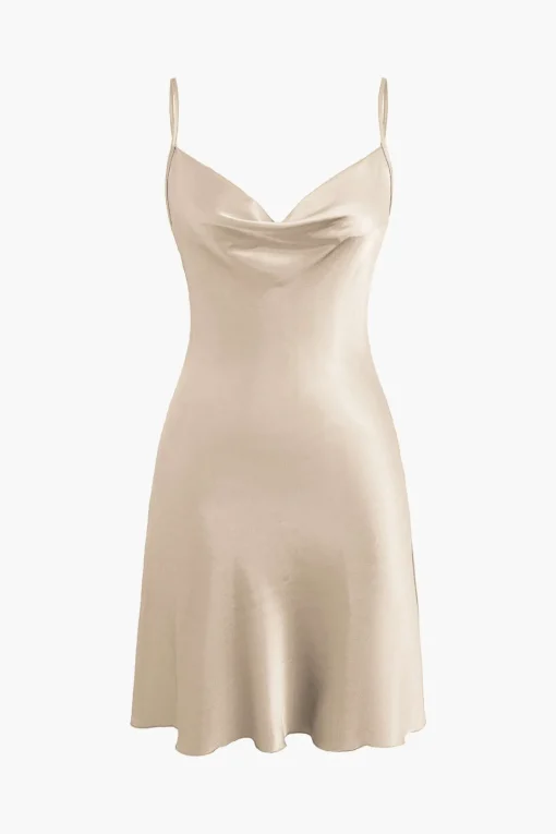 MICAS Lingerie & Sleepwear-Cowl Neck Slip Dress Lingerie