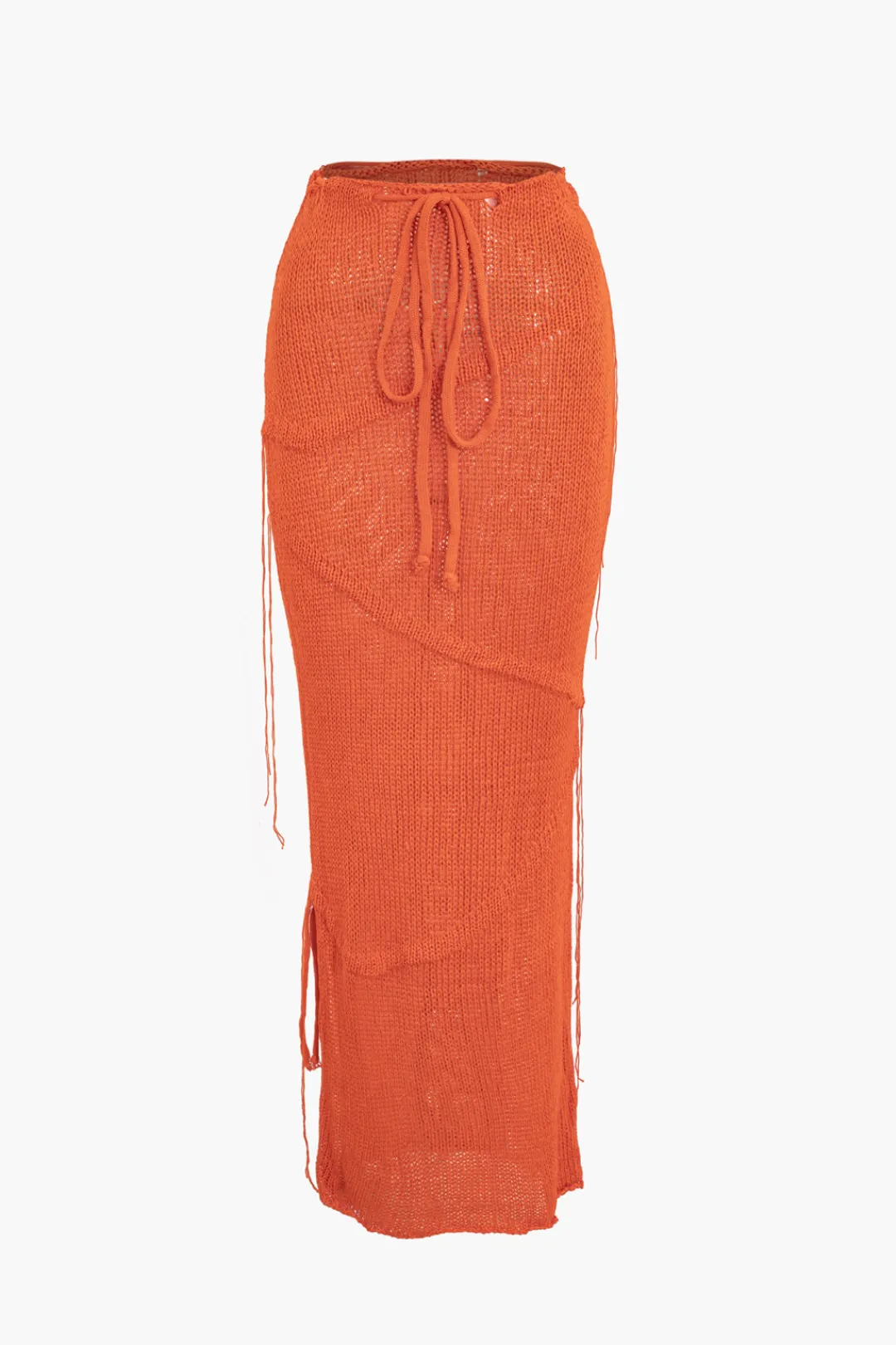 MICAS Skirt Sets|Vacation Sets-Crochet Backless Tube Top And Split Skirt Set