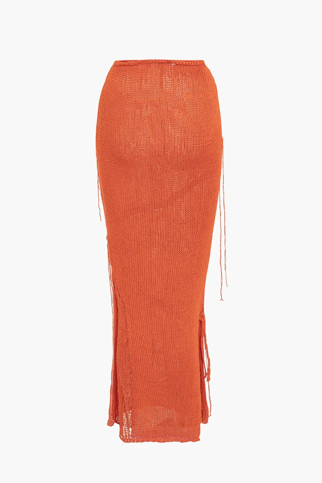 MICAS Skirt Sets|Vacation Sets-Crochet Backless Tube Top And Split Skirt Set