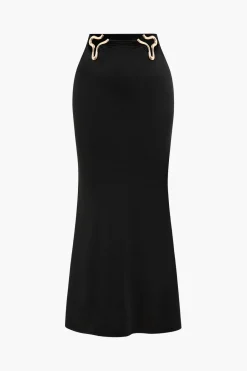 MICAS Skirt Sets-Crop Off Shoulder Top And Skirt Set BLACK