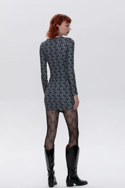 MICAS Long Sleeve Dresses|Mini Dresses-Cut Out Bodycon Mini Dress BLACK