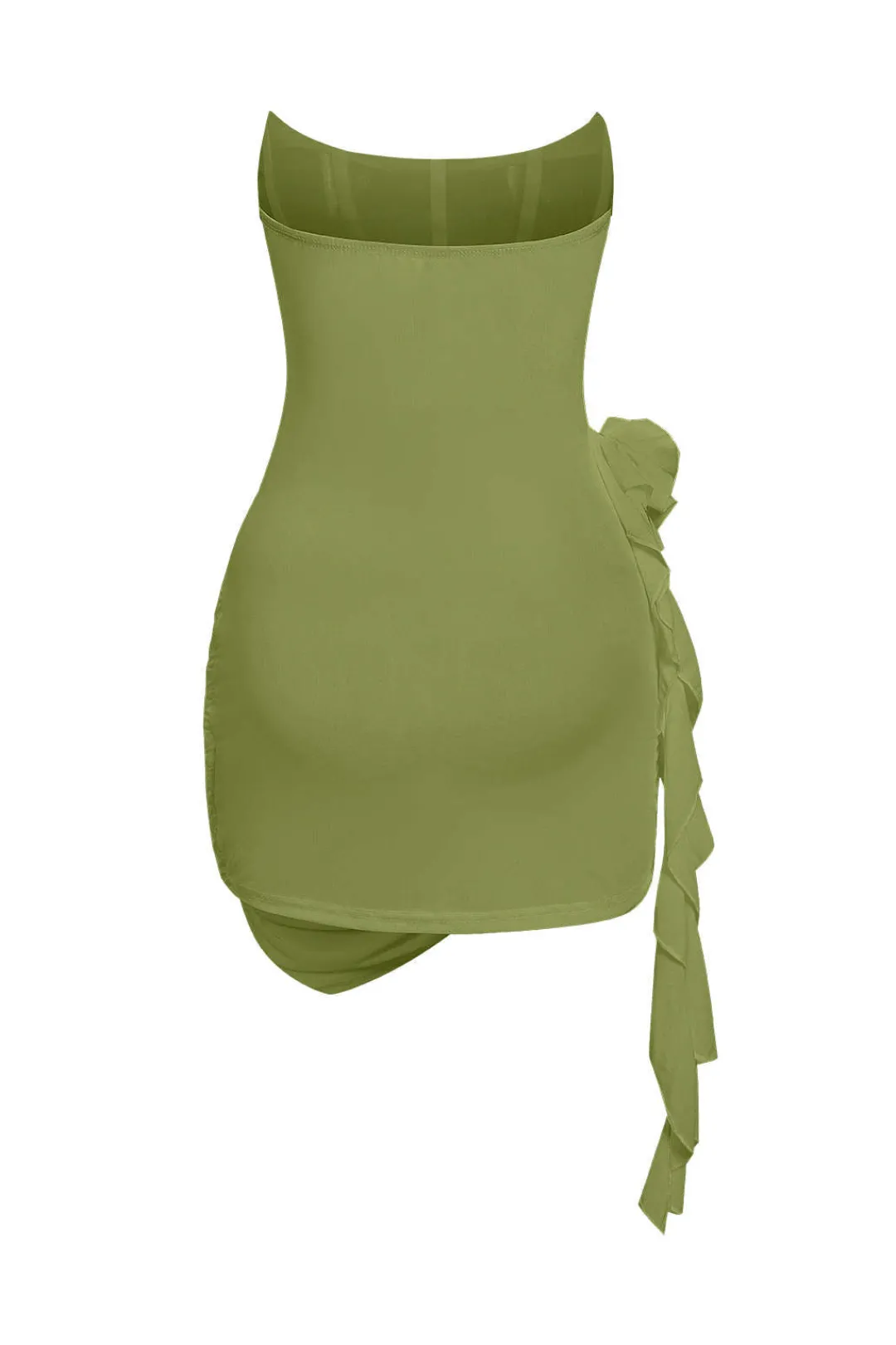 MICAS Mini Dresses-3D Floral Ruffle Corset Mini Dress