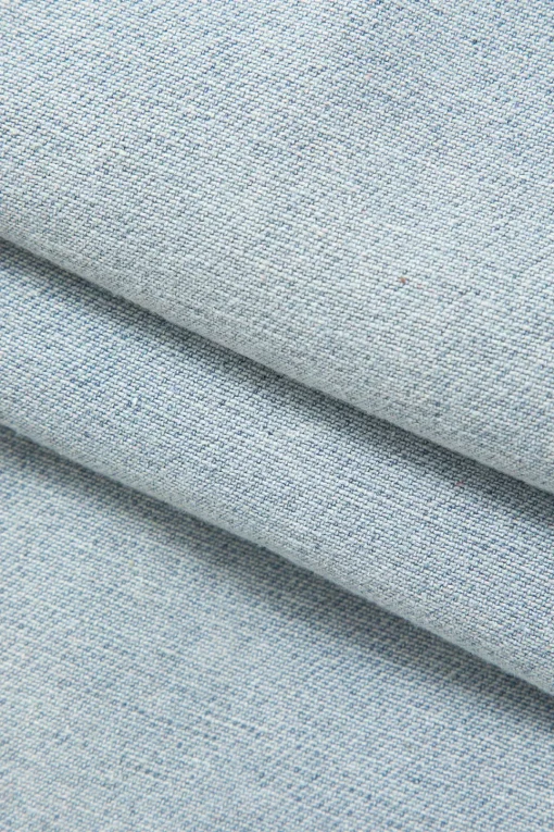 MICAS Jeans-Denim Frayed Detail Straight Leg Jeans BABY BLUE