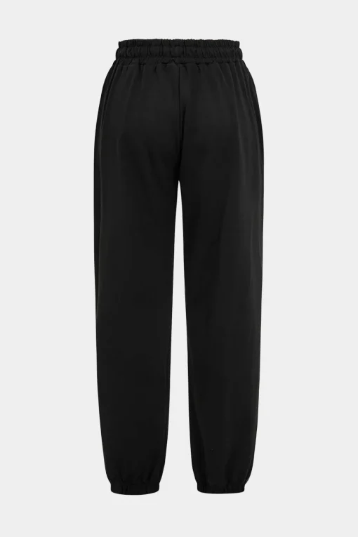 MICAS Pant Sets-Denim Patchwork Pocket Tie-Up Top And Trousers Set BLACK
