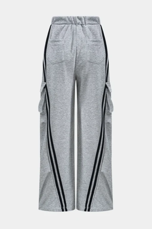 MICAS Pants-Denim Patchwork Pocket Trousers