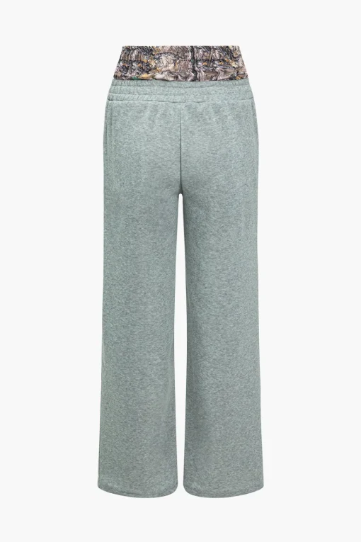 MICAS Pants-Double Waisted Wide Leg Pants LIGHT GRAY